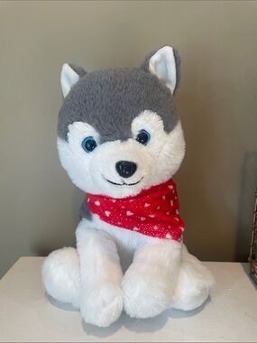 Husky plush with blue eyes